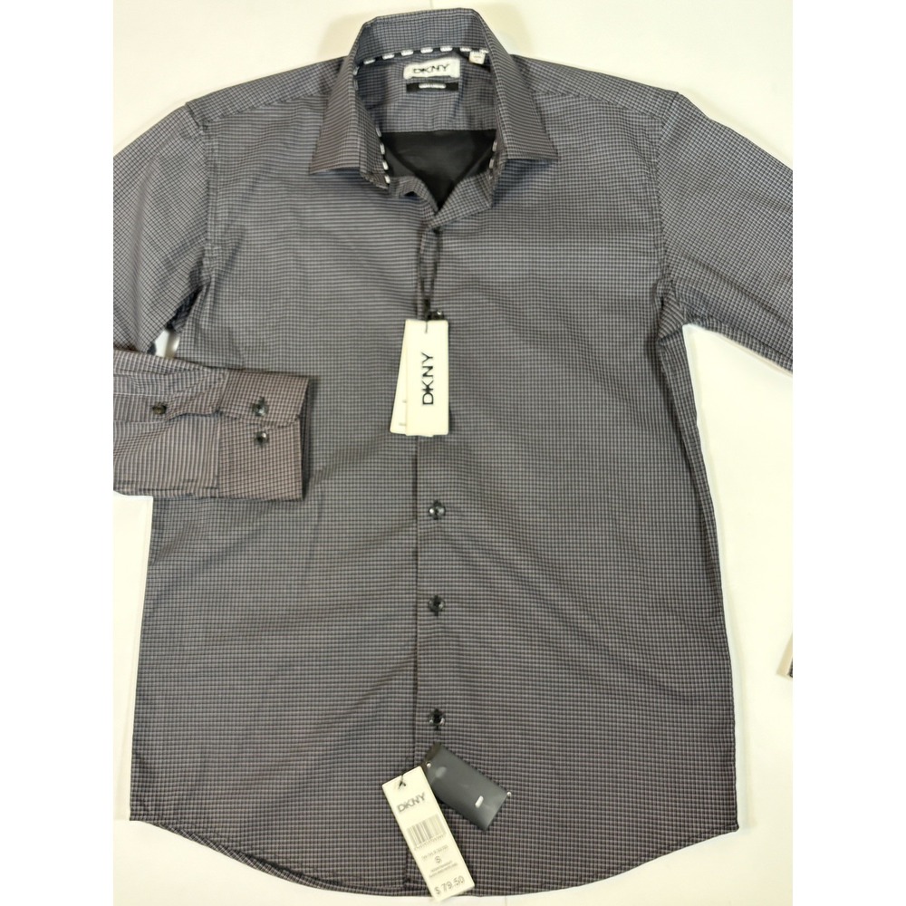 NWT - DKNY Men's Slim Fit Stretch Button-Up Dress Shirt Size S